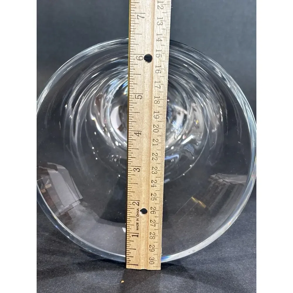 KROSNO Poland Heavy Clear Glass Pedestal Vase 11